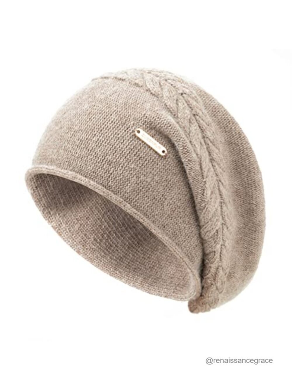 Women Slouchy Knit Beanie Cashmere Wool Blend Winter Ski Hat Soft Warm